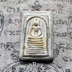 Old Antiques Buddha PHRA SOMDEJ WAT KETCHAIYO THAN JED-CHAN Thai Amulet powerful