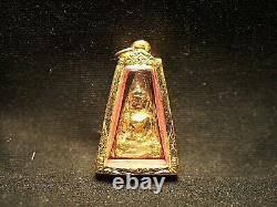Old Benjapakee Set with Gold Plate Wat Prakaew Temple Thai Buddha Amulet