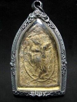 Old Buddha LP Kuai Hanuman Figure BE2515 Thai Amulet