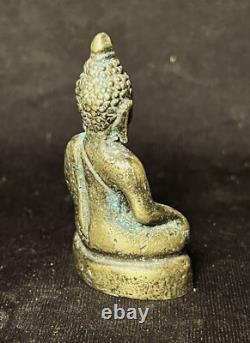Old Buddha, Phra Ching Saen (sing 1) Thai Amulet Buddha Bronze
