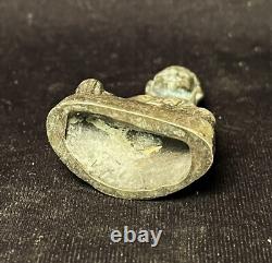 Old Buddha, Phra Ching Saen (sing 1) Thai Amulet Buddha Bronze