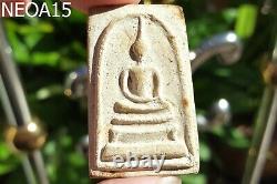 Old Buddha Phra Somdej Ket Chaiyo Back Sing Wat Rakang Thai Amulet #neoa15