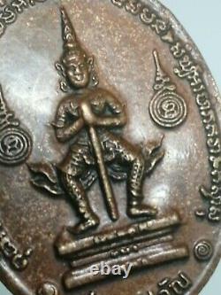 Old? Coin? Phra? Lersri? Lingdum B. E. 2521 Sacred. Talisman? Thai? Buddha? Amulet
