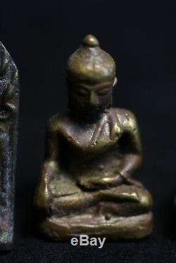 Old Group of Solid Cast Thai Charms Thai Buddha Idols