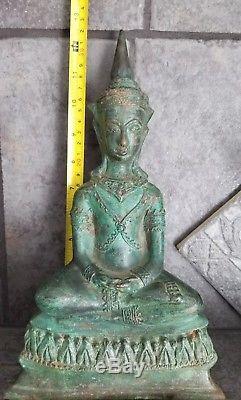 Old Phra Chai Bucha HUGE 12.6! Thai Amulet Ngang Victory Buddha Nang