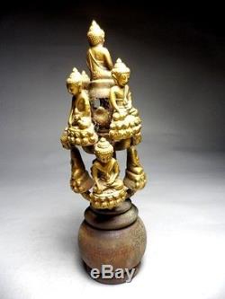 Old Phra Kring, Wat Suthat Brass Statue Thai Buddha Amulet Life Wealth Protect