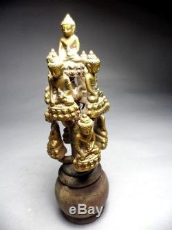 Old Phra Kring, Wat Suthat Brass Statue Thai Buddha Amulet Life Wealth Protect