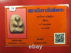 Old Phra Pidta Kru Wat ku yang kamphaeng phet 100Yrs+. Thai buddha amulet&Card#3