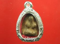 Old Phra Pidta Kru Wat ku yang kamphaeng phet 100Yrs+. Thai buddha amulet&Card#3