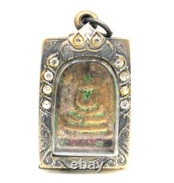 Old Phra Somdej Thai Buddha Amulet Lp Toh Wat Rakang PIM Yai Pendant Green