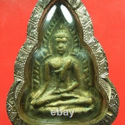Old Rien Phra Chinnaraj LP Ngeng Wat Don yai Hom, Thai buddha amulet, Card