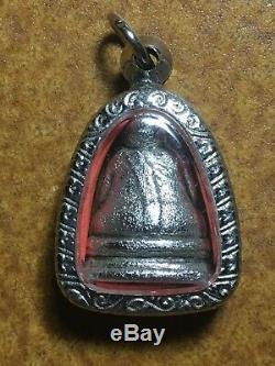 Old Thai Amulet Buddha Somdej Mercury Phra Sangka Ja Element Rare Protect lucky