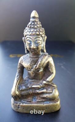 Old Thai Amulet Buddha Sukhothai Bronze