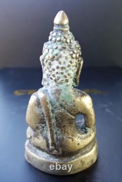 Old Thai Amulet Buddha Sukhothai Bronze