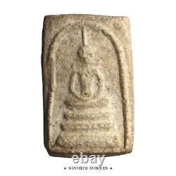 Old Thai Amulet Phra Som dej Wat Rakhung Phim Yai lucky Buddha Temple Talisman