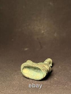 Old Thai Buddha Amulet Bronze, Phra Chiang Saen (sing 2)