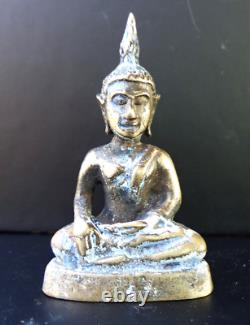 Old Thai Buddha Amulet Bronze, Sukhothai Buddha