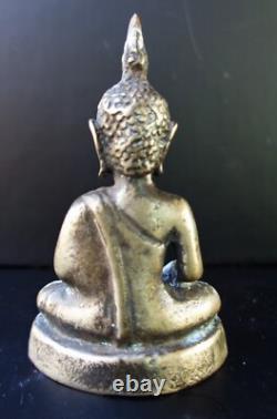 Old Thai Buddha Amulet Bronze, Sukhothai Buddha