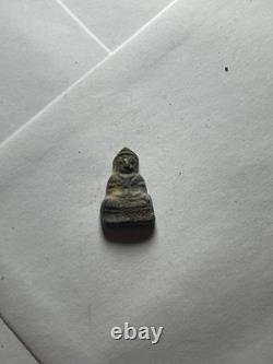 Old Thai Buddha Amulet Mini Clay Small Vintage Buddhist Charm