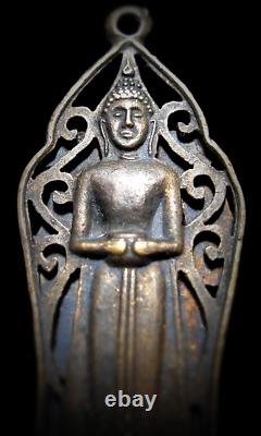 Openwork Coin of Buddha LP Wat Ban Laem Temple Blessed Thai Amulet