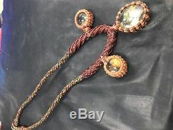PENDANT Vintage Necklace STONE LEKLAI KEAW THAI AMULET TALISMAN BUDDHA MAGIC