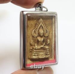 PHRA BUDDHA CHINNARAJ BACK YANT OKLAO THAI AMULET BLESS 1970s SUCCESS PENDANT 2