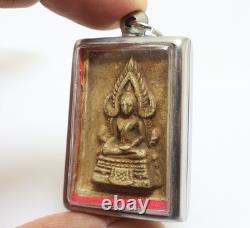 PHRA BUDDHA CHINNARAJ BACK YANT OKLAO THAI AMULET BLESS 1970s SUCCESS PENDANT 2