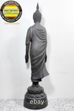 PHRA BUDDHA-MONGKON-TRIROKANART PERDROG 38cm HIGHT BUCHA SIZE BRONZE THAI AMULET
