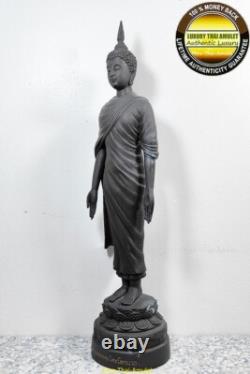 PHRA BUDDHA-MONGKON-TRIROKANART PERDROG 38cm HIGHT BUCHA SIZE BRONZE THAI AMULET