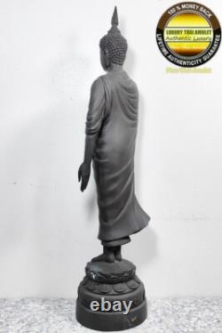 PHRA BUDDHA-MONGKON-TRIROKANART PERDROG 38cm HIGHT BUCHA SIZE BRONZE THAI AMULET