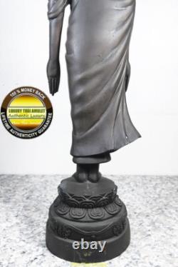 PHRA BUDDHA-MONGKON-TRIROKANART PERDROG 38cm HIGHT BUCHA SIZE BRONZE THAI AMULET