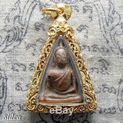 PHRA NANG PRAYA PHITSANULOK Thai Amulet Buddha Old Antiques Pendant Case Luck