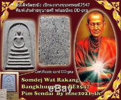 PHRA SOMDEJ Toh Wat Bangkhuprom Pim Sendai BE47 Old Thai Amulet Buddha Antique