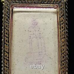 PHRA SOMDEJ WAT RAKANG THAI BUDDHA AMULET PENDANT YELLOW GOLD CASE (Pim Sao Ha)