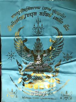 Pha Yant Garuda Krut Screen Gold Wat Pho Thong Thai LP Wala Real Buddha
