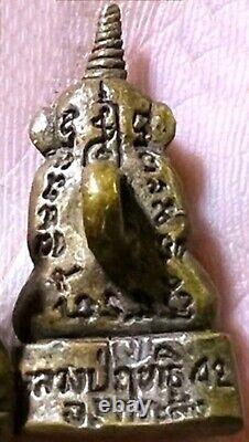 Phor Ngang Red Eye, LP Rit BE 2542 Thai Amulet Attract Love Charm Lucky Rare Old