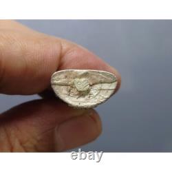 Phra Buddha Chinnarat thai Amulet Antique Casting Hand Cranked Genuine Silver