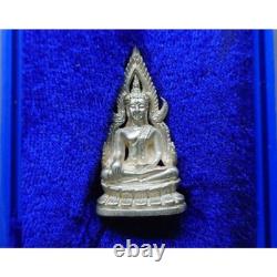 Phra Buddha Chinnarat thai Amulet Antique Casting Hand Cranked Genuine Silver