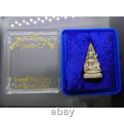 Phra Buddha Chinnarat thai Amulet Antique Casting Hand Cranked Genuine Silver