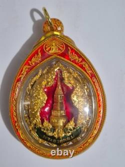 Phra Buddha Miracle Gold Mantra Amulet With Plastic Laser Case Water Proof
