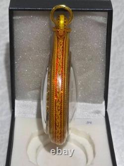 Phra Buddha Miracle Gold Mantra Amulet With Plastic Laser Case Water Proof