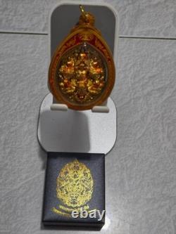 Phra Buddha Miracle Gold Mantra Amulet With Plastic Laser Case Water Proof
