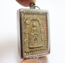 Phra Buddha Nimit Mongkol 9 back magic Yant Sarika 1979 Thai amulet (1) pendant