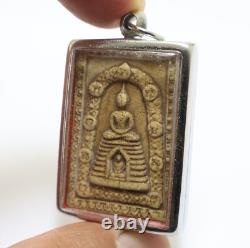Phra Buddha Nimit Mongkol 9 back magic Yant Sarika 1979 Thai amulet (1) pendant