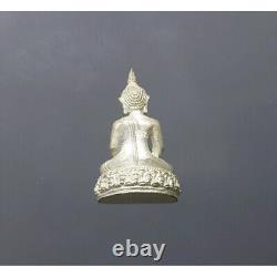 Phra Buddha Sihing Thai Amulet Rare 1st Edition Kanchanapisek Model Silver 2 Cm