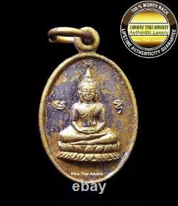 Phra Buddha+mae Nangkwang Lp Chong Wat Natangnok 2500 Magic Coin Old Thai Amulet