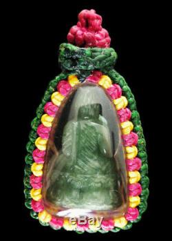 Phra Chaiwat Wat Sutud Bkk Knitting Rope Real Jade Statue Buddha Thai Amulet