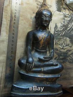 Phra Chiang San Bucha 2-300 yr, sing sam (3) Buddha Statue Thai Amulet