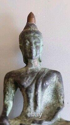 Phra Chiang San Bucha Sing Sarm (3)around 2-300 year, Thai Buddha Amulet