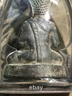 Phra Chiang San Bucha Sing Sarm (3)around 2-300 year, Thai Buddha Amulet